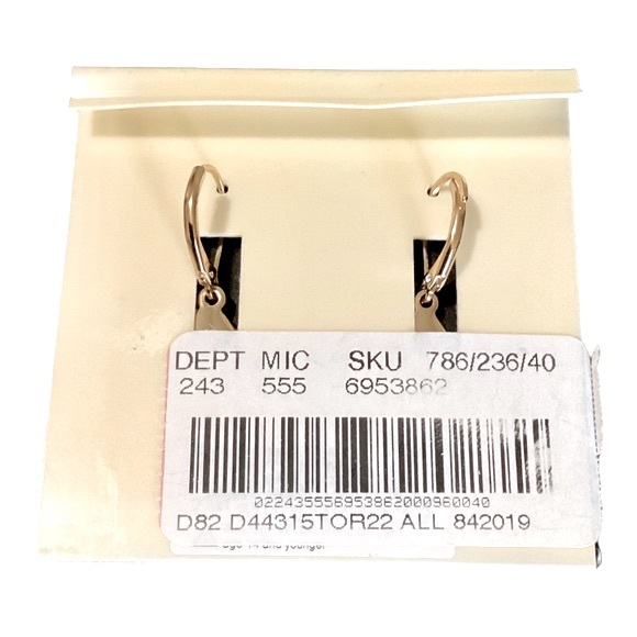 Dillard’s Leopard Accent Faux Stone Gold Tone Dangle Earrings 925 Post - Picture 5 of 7